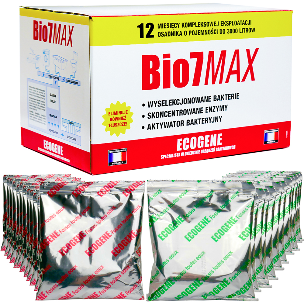 Bio7 Max Bakterie + Tłuszcze w saszetkach na rok